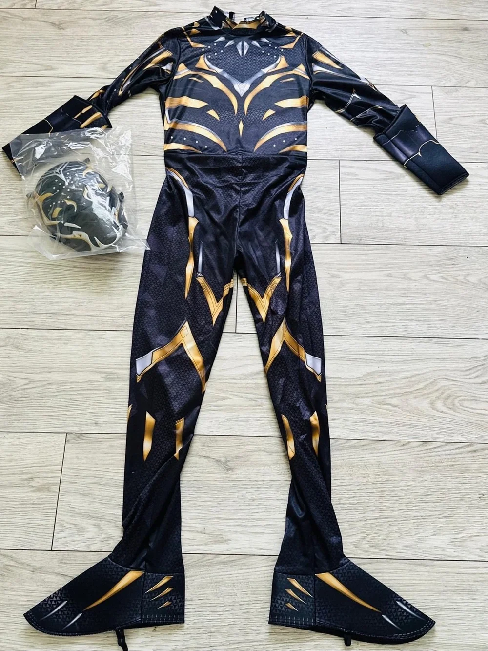 Marvel Black and Gold Kids Superhero Costume with Mask